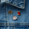 3pcs/set Christmas Gift For Women Men Brooches Enamel Pins Santa Claus Bell Elk Snowflake Xmas Tree Brooch Year Pin - Image 2