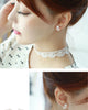 Modian 925 Sterling Silver Blooming White Frangipani Flower Pearl Stud Earring for Women Ear Pin Fine Jewelry