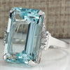 Oversize Sky Blue Square Cubic Zirconia Crystal Ring for Women Jewelry Cocktail Party Size 5-12 - Image 9