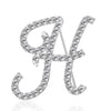 Rinhoo A-Z 26 Letter Word Cute Brooch For Women Men Rhinestone Crystal Silver Color Metal Pins Jewelry Accessories Birthday Gift - Image 12