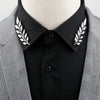 1 Pair Retro Lapel Pin Brooch Vintage Tree Leaf Collar Pin Hollowed Out Crown Shirts Suits Breastpin Jewelry Accessories - Image 3
