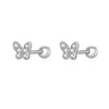 Brilliant Star Butterfly and Snowflake Stud Earrings in Multiple Designs - Image 7