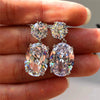 Simple Stylish Big Oval CZ Women Drop Earrings Elegant Female Accessories Brilliant Cubic Zirconia Earring Jewelry - Image 2
