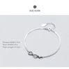 Modian Sterling Silver 925 Clasp Lobster Chain Bracelet For Women  Infinite Love Simple Silver Fine Jewelry Female Gift Pulsera