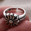 Jewelry Elegant Sunflower Thai Silver Ladies Open Ring Women Birthday Gift Sell No Fade - Image 5
