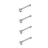 Surgical Steel Nose Stud Set 4 Pieces 20G in L Shape Screw and Bone - Image 19