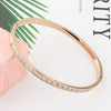 Classic Inlay 18 Zircon Bangle For Women Stainless Steel Gold Color Bracelet Cuff Simple Feminina Jewelry - Image 4