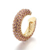 Colorful Rhinestone C-Shape Clip Earring without Piercing - Image 9
