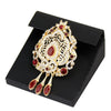 Gold Color Caftan Brooch for Women Moroccan Wedding Dress Jewelry Turkish Arabic Crystal Hijab Lapel Flower Brooch Pins - Image 11
