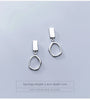MODIAN Classic Irregular Oval Dangle Earring for Women Pure 925 Sterling Silver Simple Geometric Square Earring Fine Jewelry