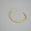 Dieyuro 316L Stainless Steel Temperament Bamboo Open Thin Bangle Handmade Anniversary Gift - Image 5