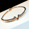 Korea Simple Micro Inlaid Zircon Word Lady Bracelets for Women Temperament Bangle Jewelry - Image 8
