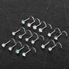 Surgical Steel Nose Stud Set 4 Pieces 20G in L Shape Screw and Bone - Image 39