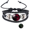 12 Zodiac Sign Glow in The Dark bracelet Bangle For Women Men Glass Constellations Charm Leather Rope Chains Jewelry - Image 8