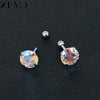 Zemo 3-8mm 316L Stainless Steel Crystal Studs Earrings with CZ for Women 4 Colors Rhinestone Earring Stud Party Ear Jewelry Gift - Image 3