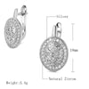 Classic Silver Oval Zircon Spinel Engagement Stud Earrings for Women Fien Jewelry - Image 2