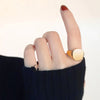 Women Signet Ring Polished Seal Chunky Oval Width Ring Stainless Steel Simple Punk Jewelry Accessories - Image 4