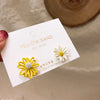 Daisy Flower Earrings Asymmetrical Korean Jewelry Cute Flower Small Stud Earrings For Women Sweet Earring - Image 3