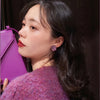 Retro Irregular Diamond Crystal Clip on Earrings Personality Simple Candy Color Ripple Ear Clips for Non Pierced Women - Image 2