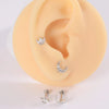 Surgical Steel Labret Stud with Cubic Zirconia Top for Lip Cartilage Helix and Conch 16G - Image 25