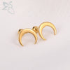 ZS 3 Color Rose Gold Moon Stud Earrings for Women Stainless Steel Cartilage Helix Piercing Earrings Steel Gold Ear Stud Jewelry - Image 5