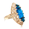 Rose Gold Ethnic Bride Wedding Ring Vintage Jewelry Daily Unique Hollow Green Zircon Women Rings - Image 9