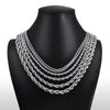 2mm-7mm Rope Chain Necklace Stainless Steel Choker Men Women Jewelry Silver Color Chains Gift - Image 2