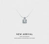 MODIAN New Dazzling Clear CZ Pendant 925 Sterling Silver Luxury Square Snake Chain Necklace For Women Wedding Gold Fine Jewelry