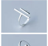Modian Geometric Line Authentic Sterling Silver 925 Ring for Women Open Adjustable Finger Ring Fine Jewelry 2020 Design