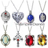 The Vampire Diaries Necklace Elena Gilbert Necklaces for Women Movie Jewelry Charm Katherine Klaus Forbes Blue Stone Choker - Image 1