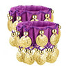 1 Pair Belly Dance Wrist Ankle Cuffs Bracelet Chiffon Gold Coin Costume Accessory Valentine's Day Gift Jewelry Women Girl - Image 12