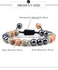 Hematite and Stone Bead Stretch Bracelet with 8 mm Beads in Multiple Colors - Image 28
