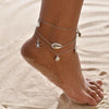 Boho Shell Turtle Handmade Anklets for Women Blue Rope Chain on Leg Natural Shell Ankle Bracelet Foot Summer Beach Jewelry - Image 11