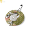 Jade Necklace Stones Pendant Flower Leaf Amethyst Rose Pink Quartz Black Onyx Crystal Donut Necklaces Jewelry - Image 22