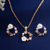 Wedding Bridal Zirconia Jewelry Sets For Women Romantic Shell Flower Choker Elegant Pearl Necklaces Earrings Gift - Image 2