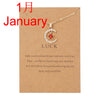Personality Birthstone Moon Star Crystal Pendant Necklace for Women Clavicle Chain Choker Birthday Party Jewelry Gift - Image 19