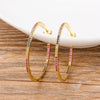 Korean Geometric Big Circle Earrings Gold Color Delicate Snake Twisted Round Earrings For Women Wedding Jewelry - Image 3