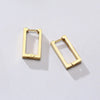 Minimalist Square Hoop Earrings for Women,Gold Color Stainless Steel Rectangle Ear Jewelry, Chic Simple Geometric Jewelry - Image 4