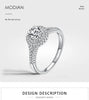 Modian Real 925 Sterling Silver Rings For Women Round Classic Ten Hearts Zircon Ring Romantic Wedding Statement Jewelry With Box
