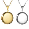 Round Photo Frame Locket Pendant Necklace Mirror Polish Stainless Steel Memorial Locket Jewelry Includes 20 Inch Chain - Image 1