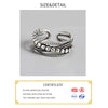 Vintage Punk Silver Rings Simple Twist Weaving Multilayer Geometric Party Jewelry Gifts for Women - Image 2