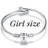 Cute Kids Initial Alphabet Letter Bracelet Bangle Stainless Steel Children Jewelry Cuff Heart Charm Bangles Little Girl Gift - Image 27