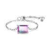Silver 5 Style Emerald Cut Geometric Tourmaline Adjustable Finger Rings For Women Party Jewelry - Image 11
