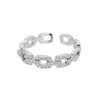 Classic Zircon Twist Chain Rings For Women Stainless Steel Elegant Couple Ring Wedding Jewelry Gift - Image 7