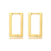 Minimalist Square Hoop Earrings for Women,Gold Color Stainless Steel Rectangle Ear Jewelry, Chic Simple Geometric Jewelry - Image 7