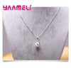 Elegant Gift Jewelry Sets for Women Female Silver Color Rotating Freshwater Pearl Pendant Necklace Huggie Earrings - Image 3
