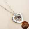 Romantic Love Memory Wedding Rose Gold&Silver Color 100 Languages I You Projection Pendant Necklace Gifts - Image 12