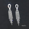 Long Tassel Drop Earrings for Women Silver Color Rhinestone Crystal Hanging Dangle Earring Bridal Wedding Jewelry - Image 40