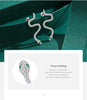 MODIAN 925 Sterling Silver Punk  Exquisite  Clear CZ Snake Adjustable Rings Bangle Earrings For Women Fine Jewelry Sets