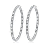9 Tone Rose Gold Silver Plated Black Hoop Earrings Stainless Steel CZ Crystal Big Round Circle Rock Punk Fully-Jewelled - Image 27